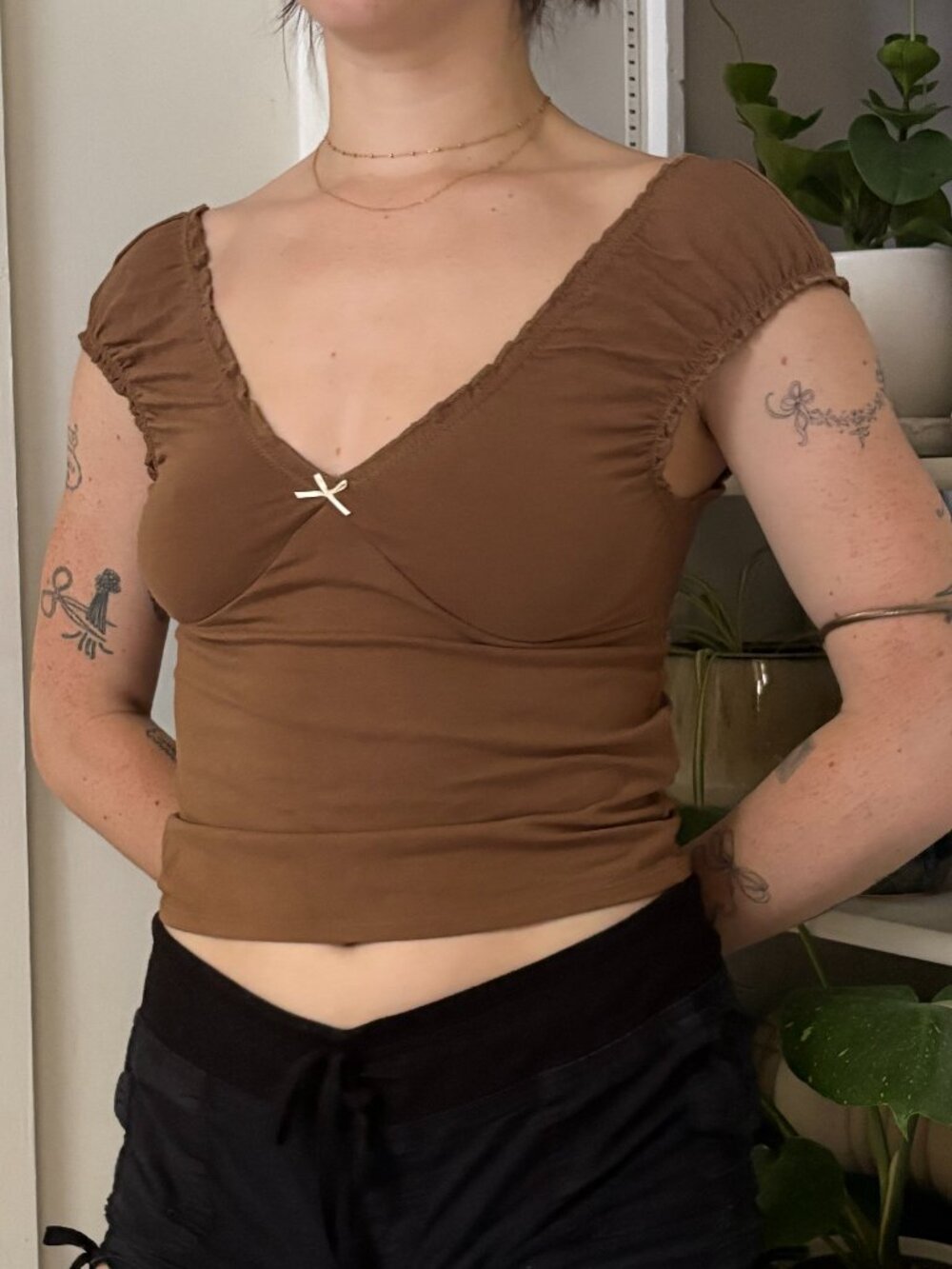 Urban Outfitters Ruched Babydoll Top - M, NWOT